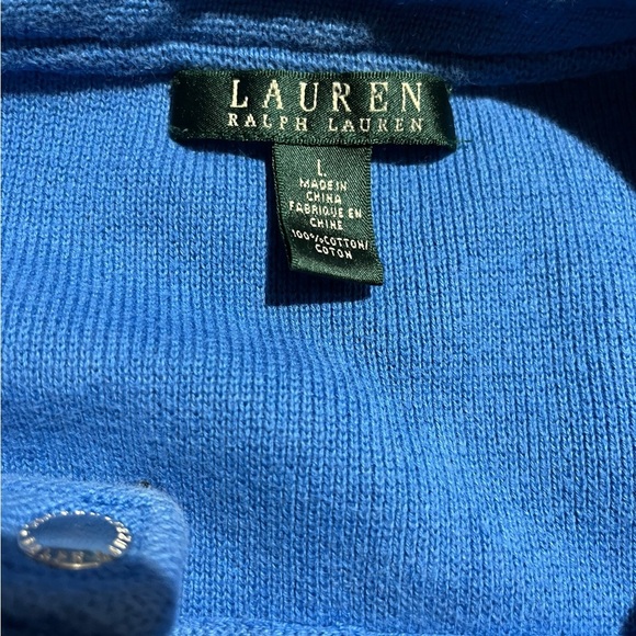 LAUREN RALPH LAUREN Activewear Sweater Jacket Full Front Zip L/S Collare… - Picture 4 of 4